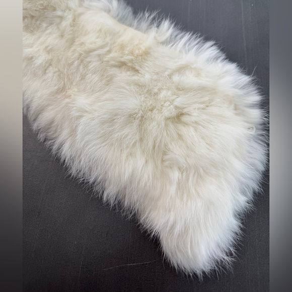 Vintage‎ Genuine Fox Fur Winter White Ivory Soft Dress Jacket Collar Wedding - Picture 5 of 16